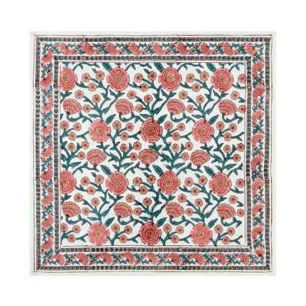 Cotton Handblock Printed Square Napkin for Luxury Homes - Image 2