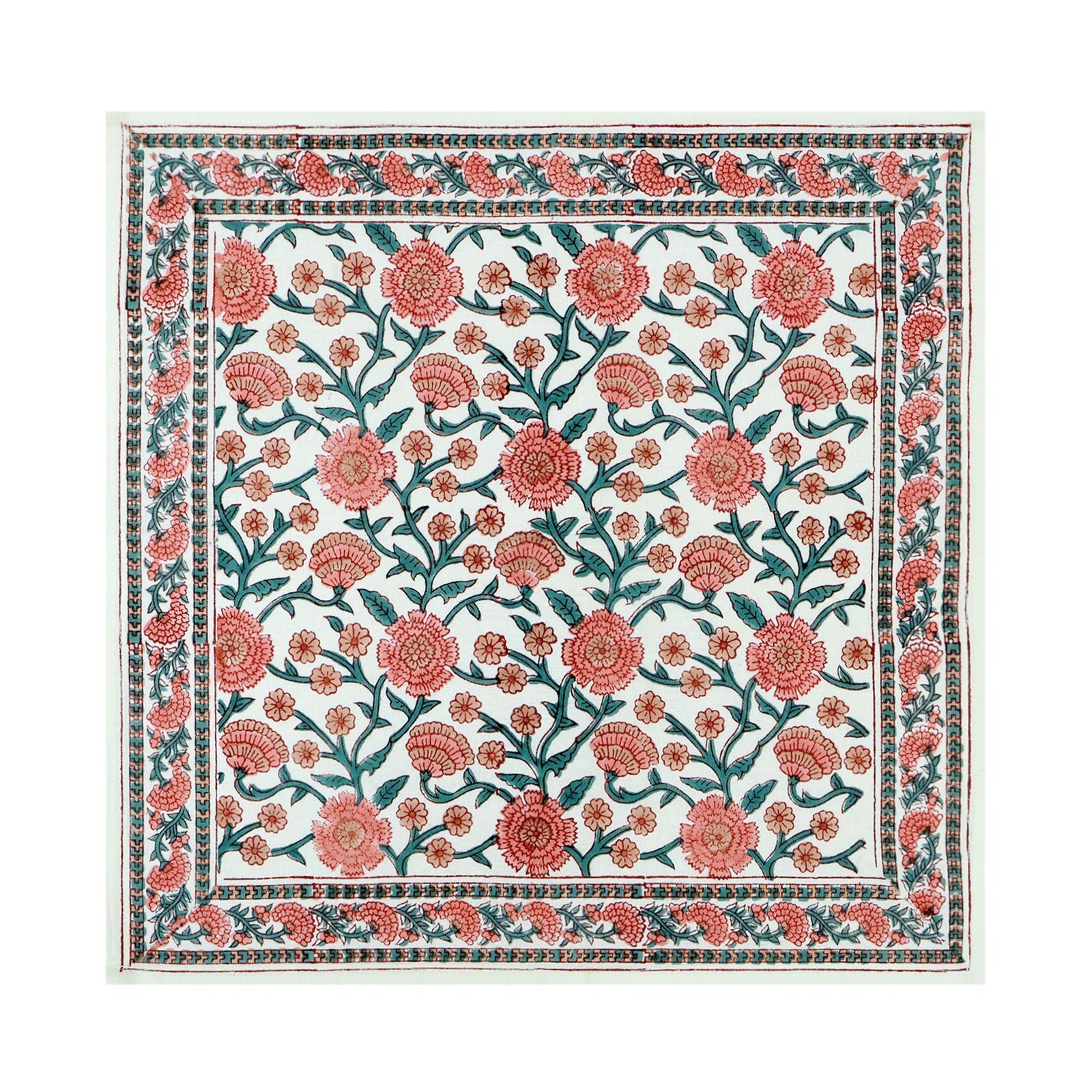 Cotton Handblock Printed Square Napkin for Luxury Homes - Image 2