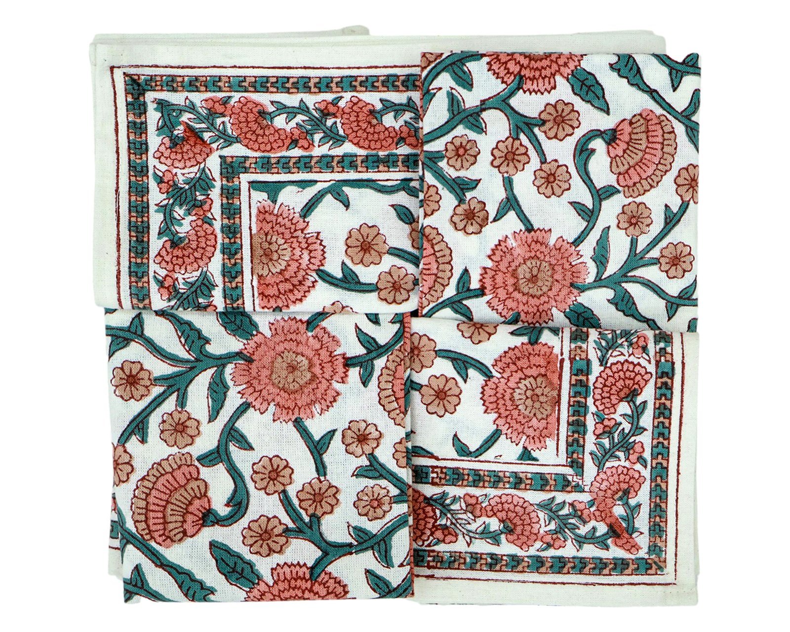 Cotton Handblock Printed Square Napkin for Luxury Homes - Image 5