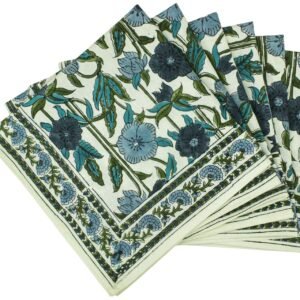 Exclusive Handblock Printed Square Napkin with Durable Fabric Exclusive Handblock Printed Square Napkin with Durable Fabric