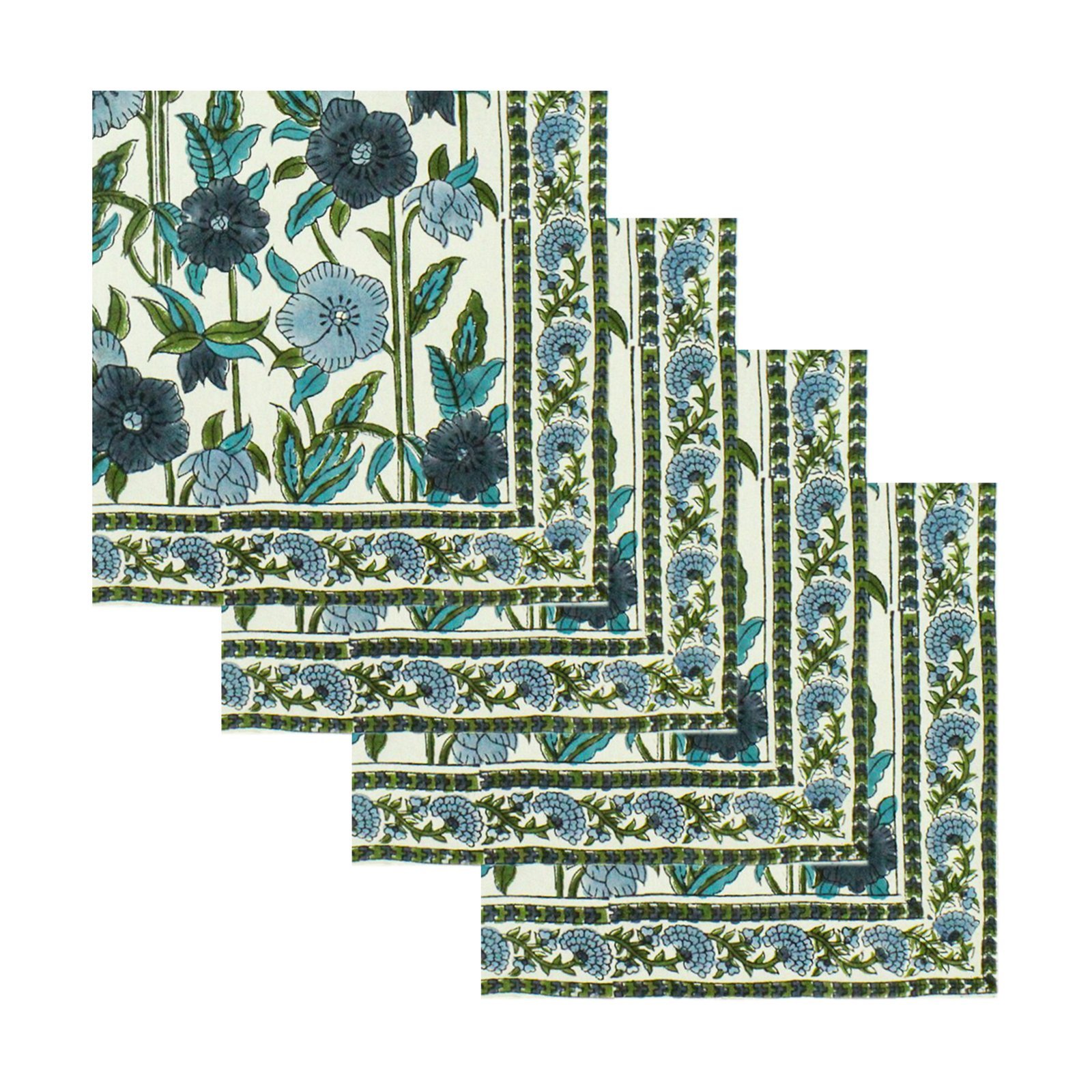 Exclusive Handblock Printed Square Napkin with Durable Fabric - Image 2
