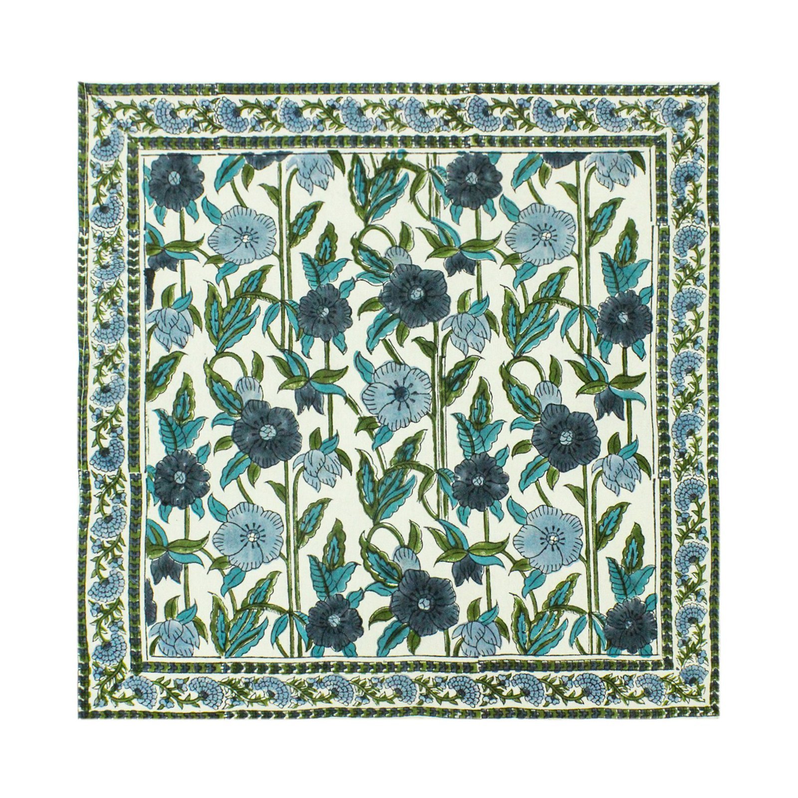 Exclusive Handblock Printed Square Napkin with Durable Fabric - Image 3
