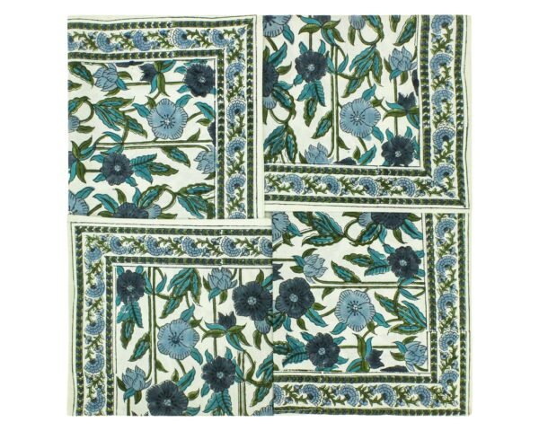 Exclusive Handblock Printed Square Napkin with Durable Fabric - Image 7