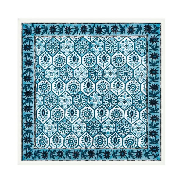 Modern Handblock Printed Square Napkin with Timeless Design - Image 2