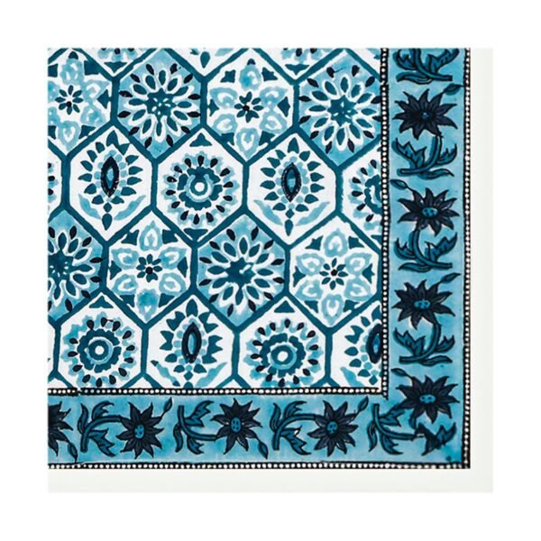 Modern Handblock Printed Square Napkin with Timeless Design - Image 4