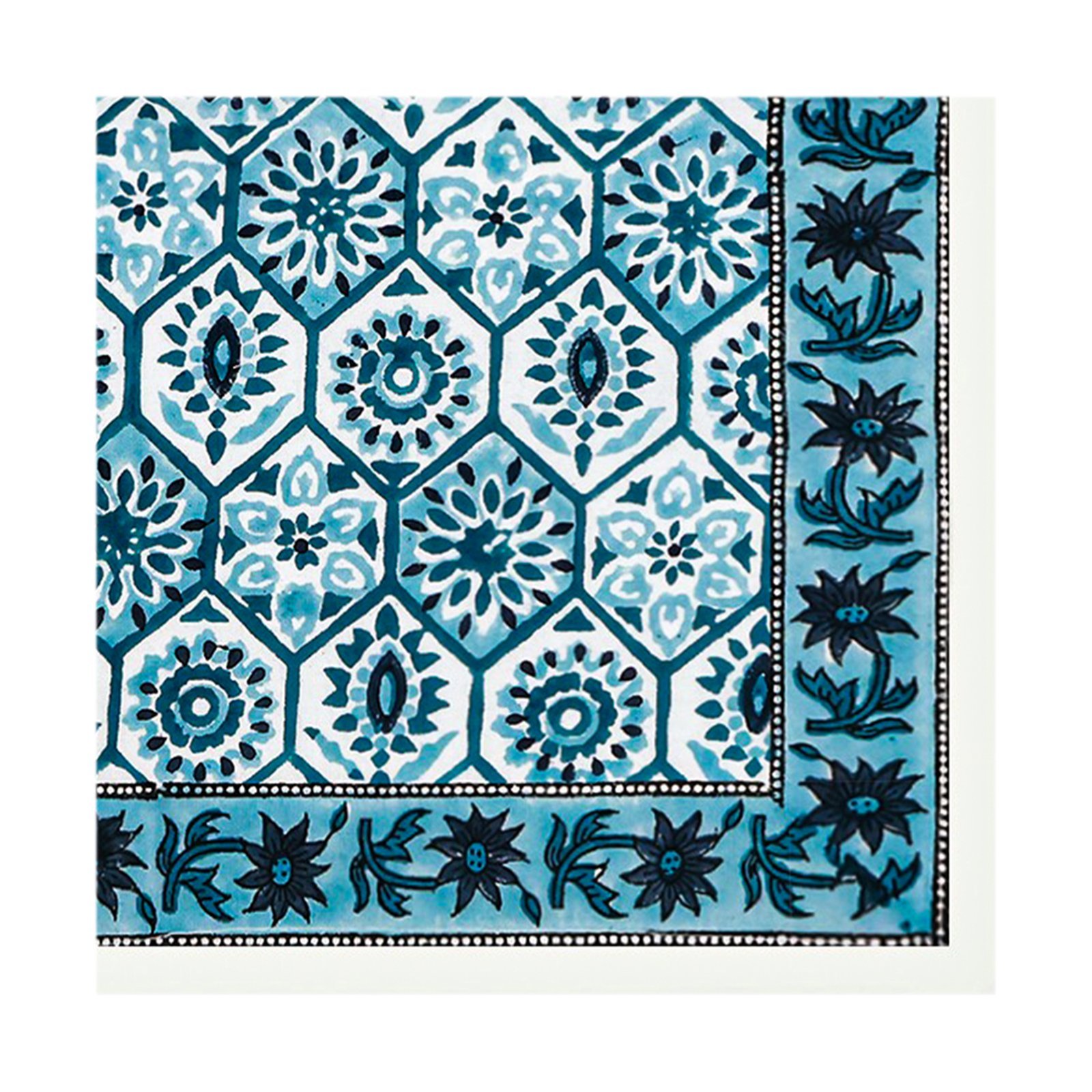 Modern Handblock Printed Square Napkin with Timeless Design - Image 4