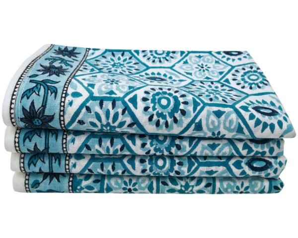 Modern Handblock Printed Square Napkin with Timeless Design - Image 6