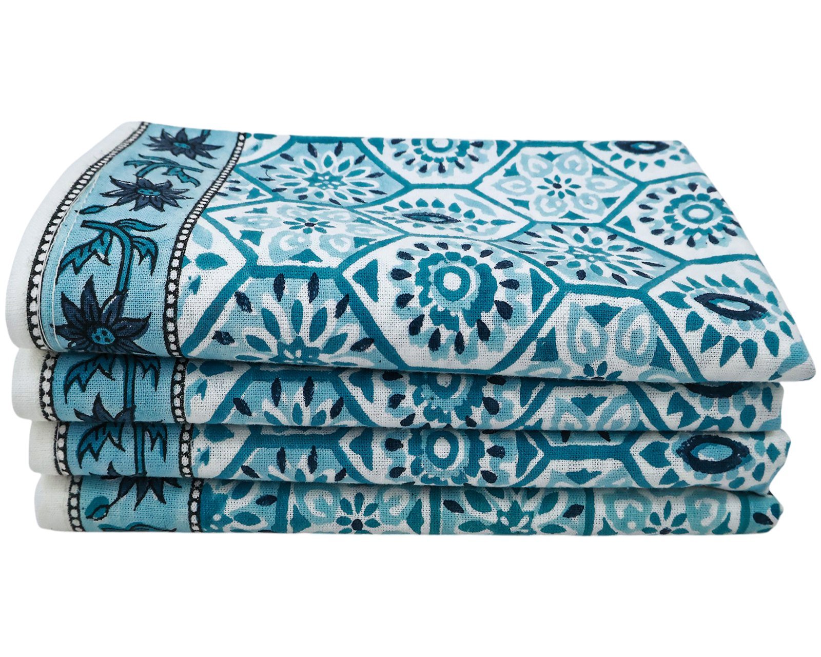 Modern Handblock Printed Square Napkin with Timeless Design - Image 6