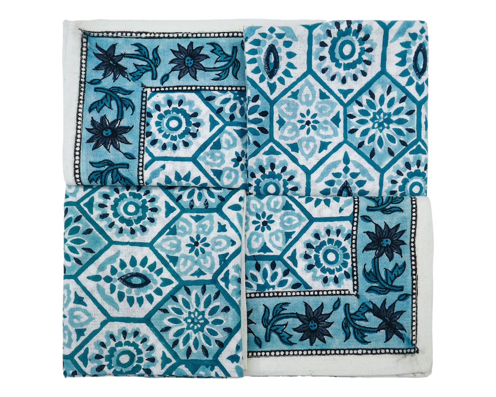 Modern Handblock Printed Square Napkin with Timeless Design - Image 7