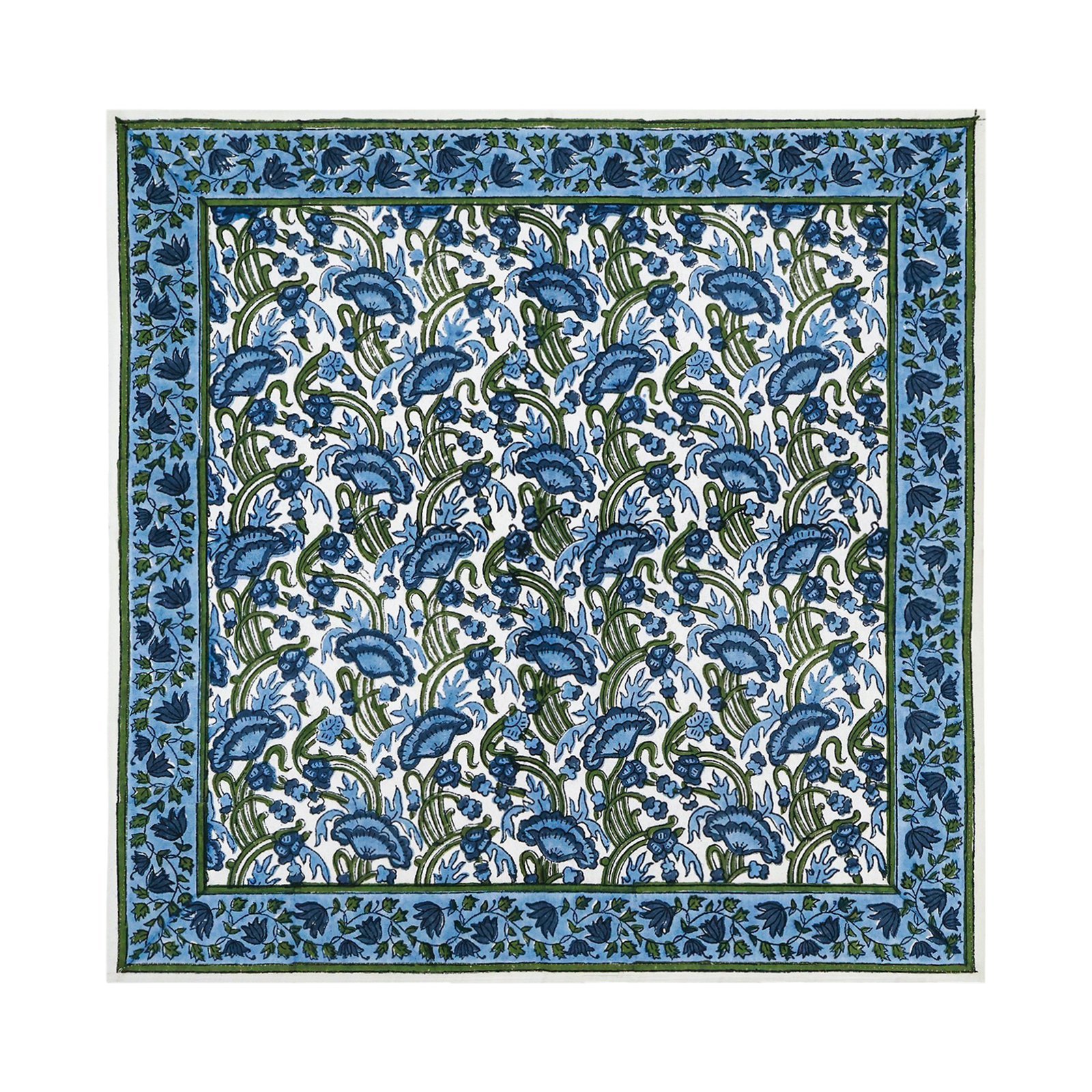 デザイナー ハンドブロック プリント 長方形 ナプキン 日本語 リビング