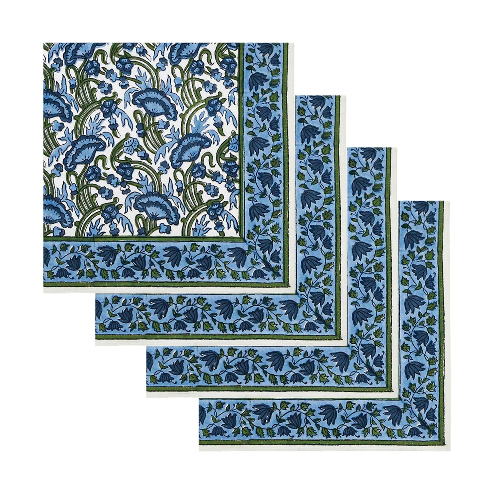 デザイナー ハンドブロック プリント 長方形 ナプキン 日本語 リビング - Image 2