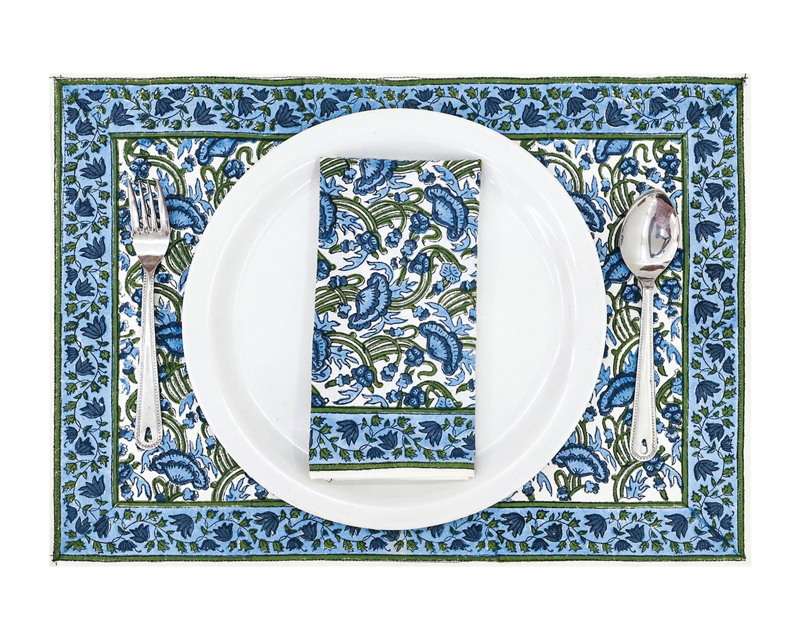 デザイナー ハンドブロック プリント 長方形 ナプキン 日本語 リビング - Image 6