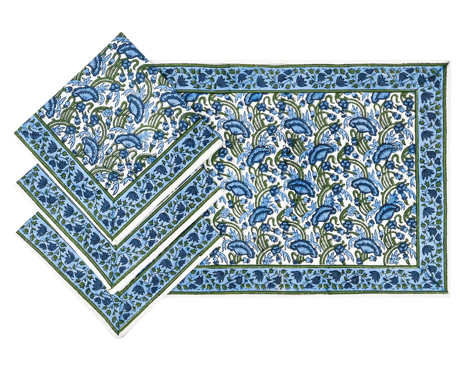 デザイナー ハンドブロック プリント 長方形 ナプキン 日本語 リビング - Image 7