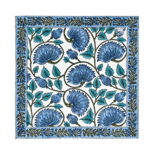 Square Handblock Printed Napkin for Minimalist Style