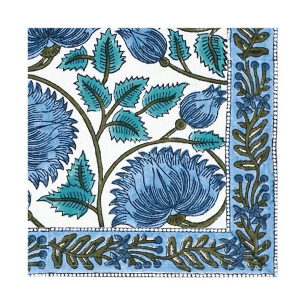 Square Handblock Printed Napkin for Minimalist Style - Image 3