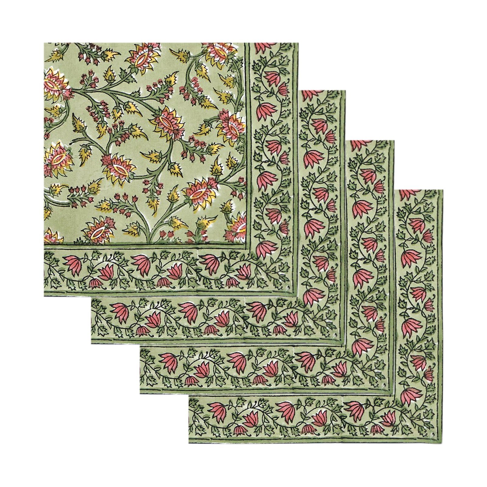 Handmade Handblock Printed Rectangle Napkin with Premium Cotton - Image 2