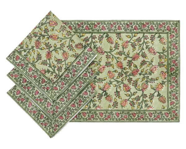 Handmade Handblock Printed Rectangle Napkin with Premium Cotton - Image 7