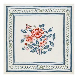 デザイナー ハンドブロック プリント 長方形 ナプキン 日本語 リビング デザイナー ハンドブロック プリント 長方形 ナプキン 日本語 リビング