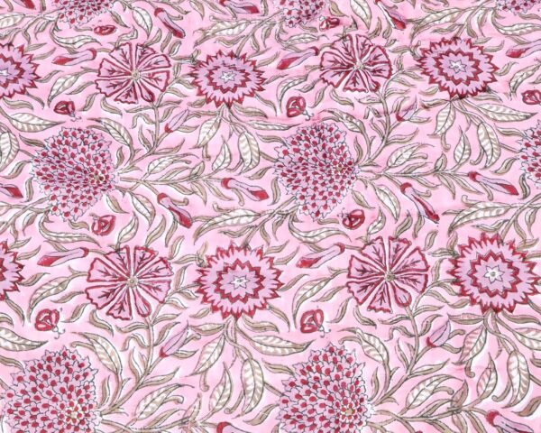 Exclusive Handblock Printed Rectangle Quilt for Single Beds - Image 7