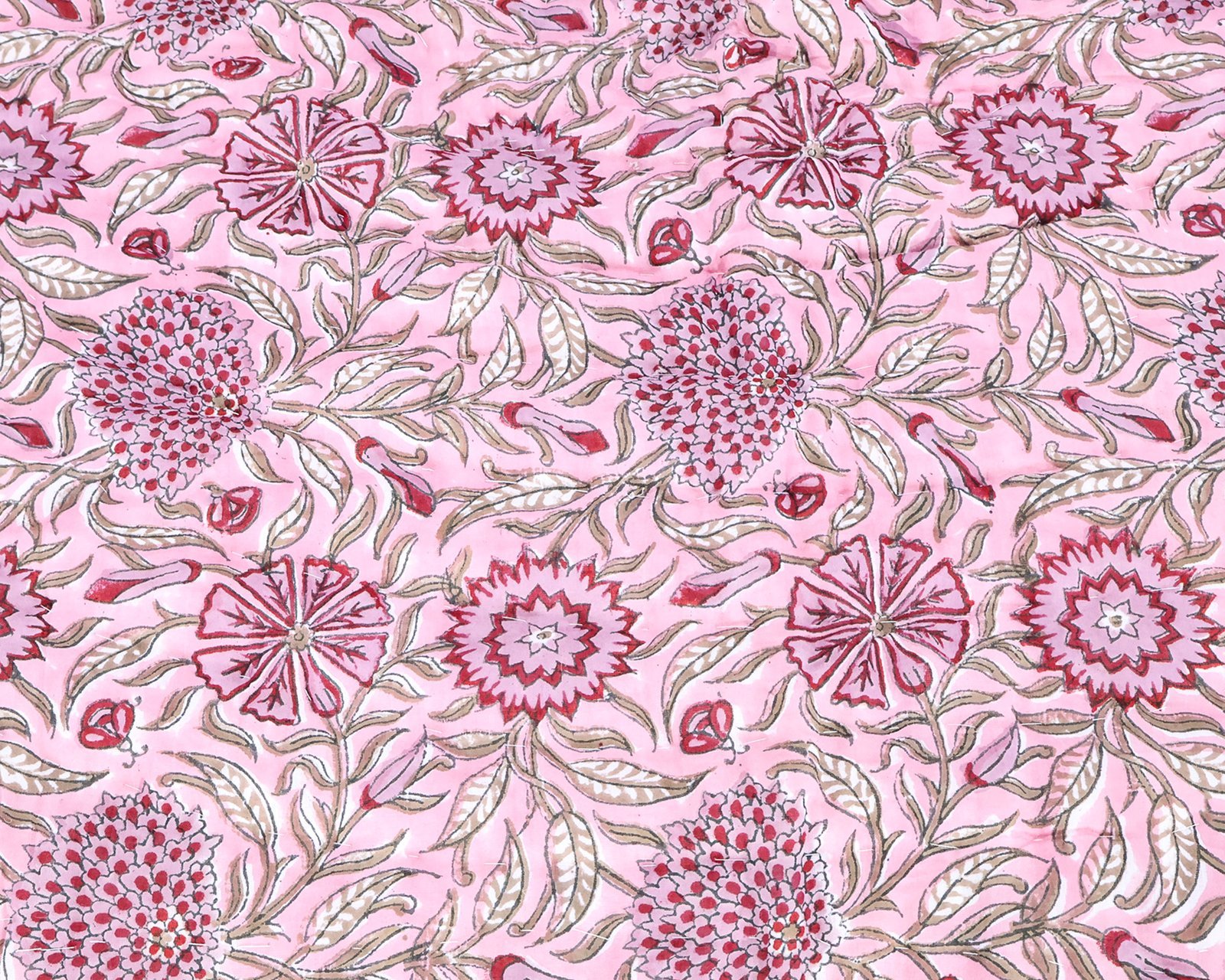 Exclusive Handblock Printed Rectangle Quilt for Single Beds - Image 7