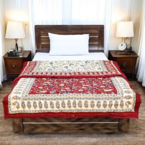 Eco-Friendly Handblock Printed Rectangle Quilt for Eco-Friendly Homes Eco-Friendly Handblock Printed Rectangle Quilt for Eco-Friendly Homes