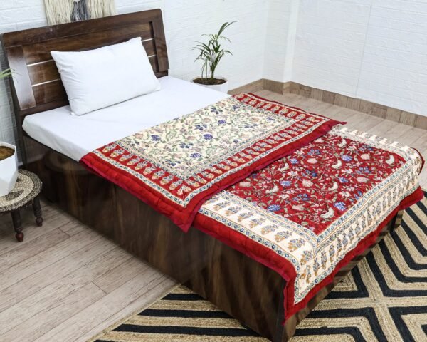 Eco-Friendly Handblock Printed Rectangle Quilt for Eco-Friendly Homes - Image 3