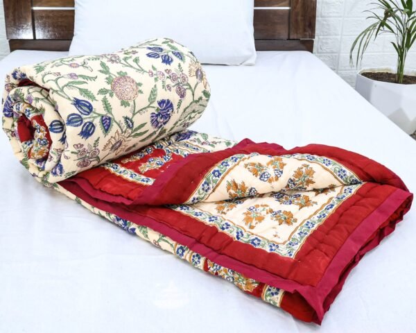 Eco-Friendly Handblock Printed Rectangle Quilt for Eco-Friendly Homes - Image 5