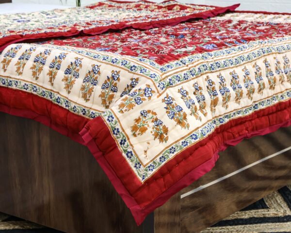 Eco-Friendly Handblock Printed Rectangle Quilt for Eco-Friendly Homes - Image 7