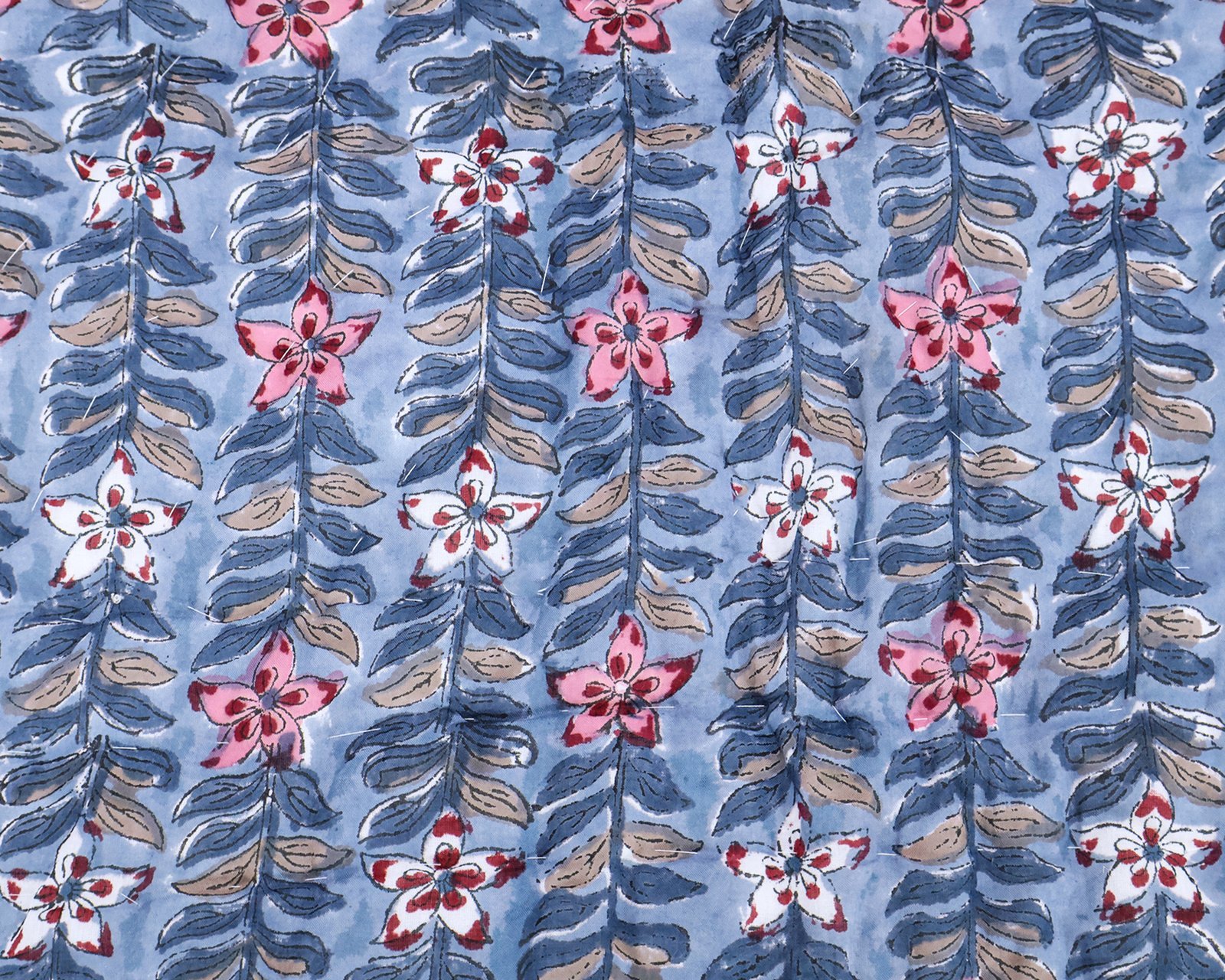 キルティングブランケット ブロックプリントキルト / コットン入り掛け布団 - Image 7