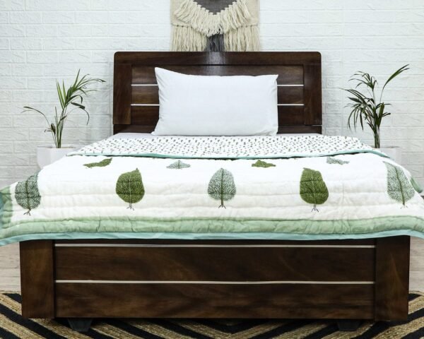 Exclusive Handblock Printed Square Quilt with Durable Fabric - Image 3