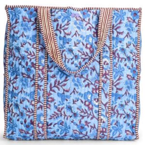 エココンビニバッグ ブロックプリント　エコバッグ