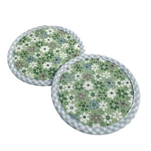 まーるいコースター　ハンドブロックプリント