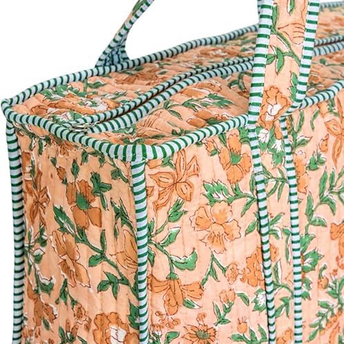 ハンドメイドブロックプリントトートバッグ - Image 3