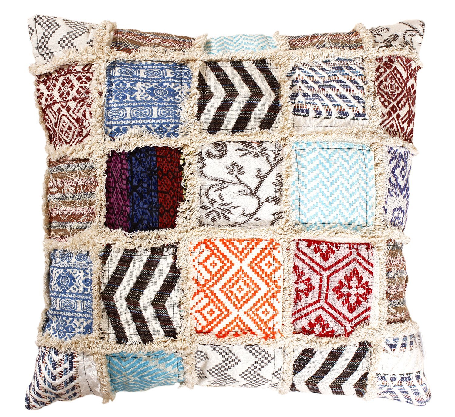 Durable Handmade Cotton Cushion with Authentic Ethnic Patterns