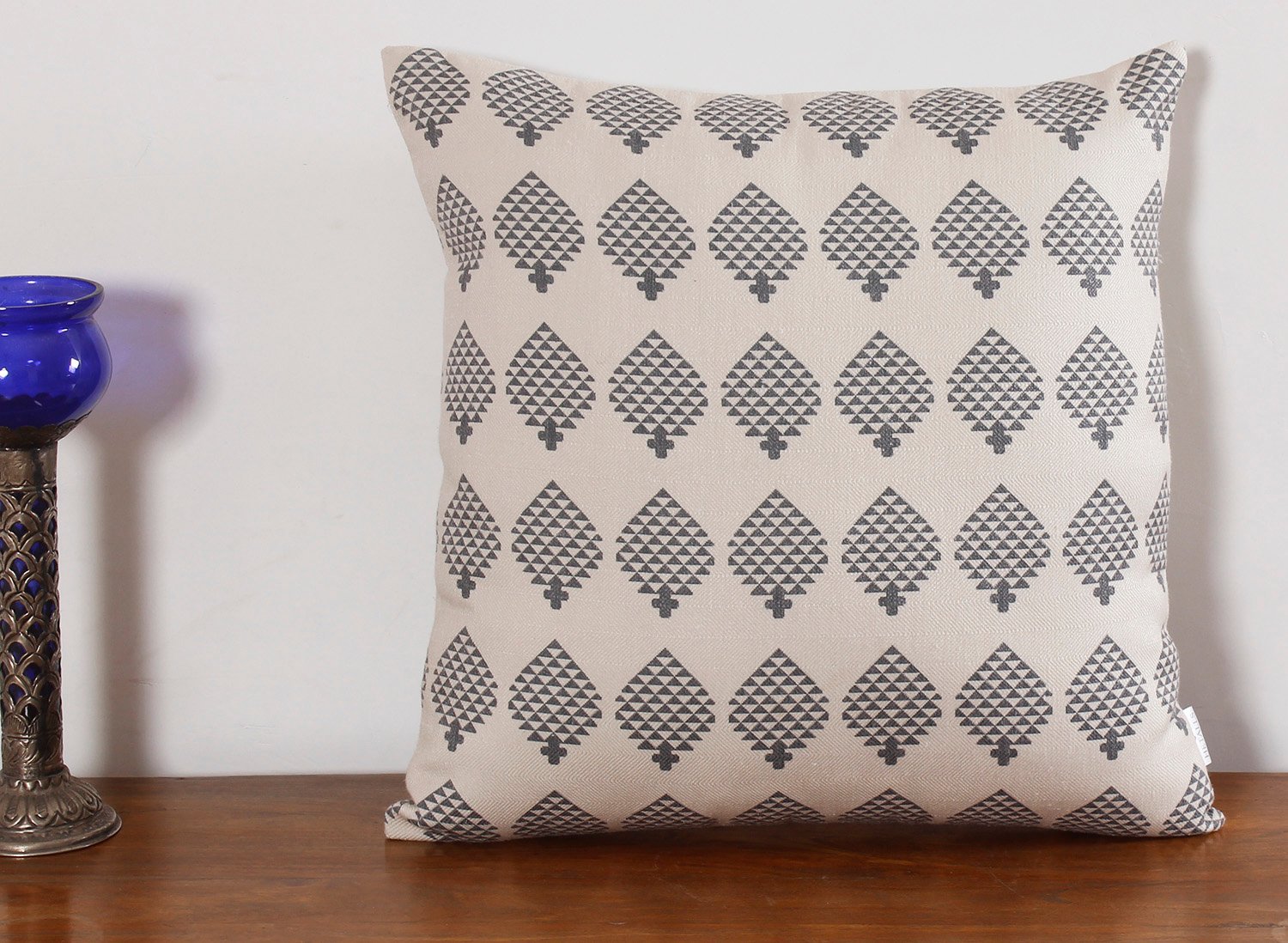 Traditional Artisan Cotton Cushion with Intricate Handcrafted Detailing - Image 2