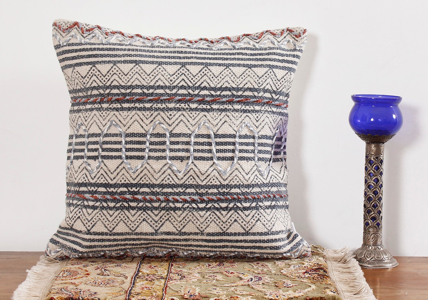Decorative Handmade Cotton Cushion for Sofa and Bed - Image 2