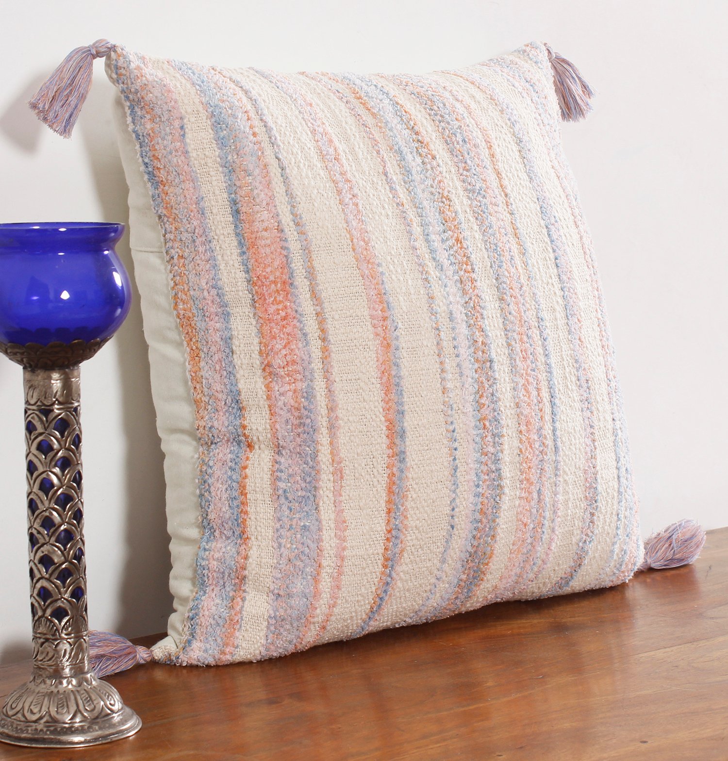 Decorative Cotton Handmade Cushion Crafted by Skilled Artisans - Image 3