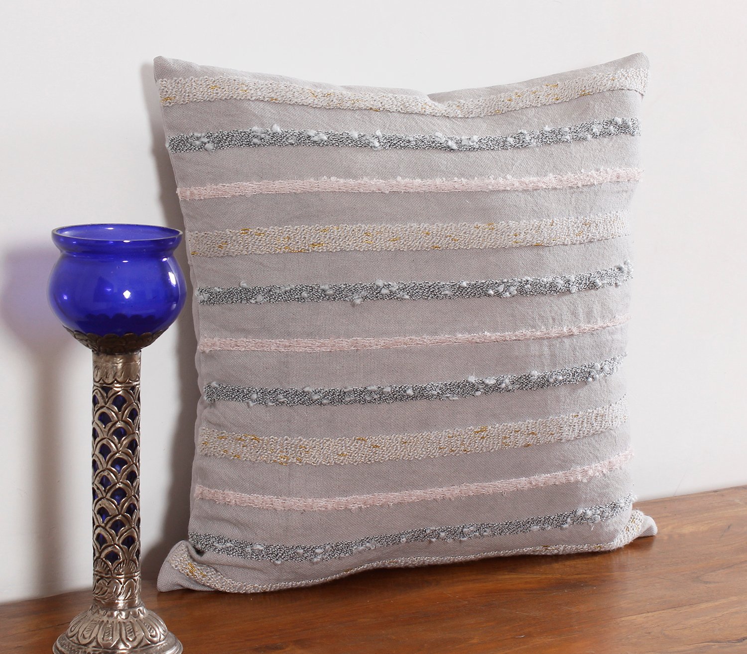 クッションカバー カリーノブロックプリント インド綿 クッションカバー 花柄 小花 アンティーク フラワー ボタニカル エレガント おしゃれ 両面 エスニック アジアン雑貨 - Image 3