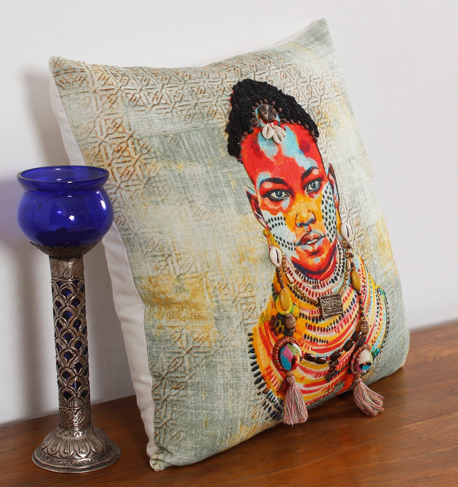 Soft Cotton Handmade Cushion Perfect for Sofa or Bed - Image 3