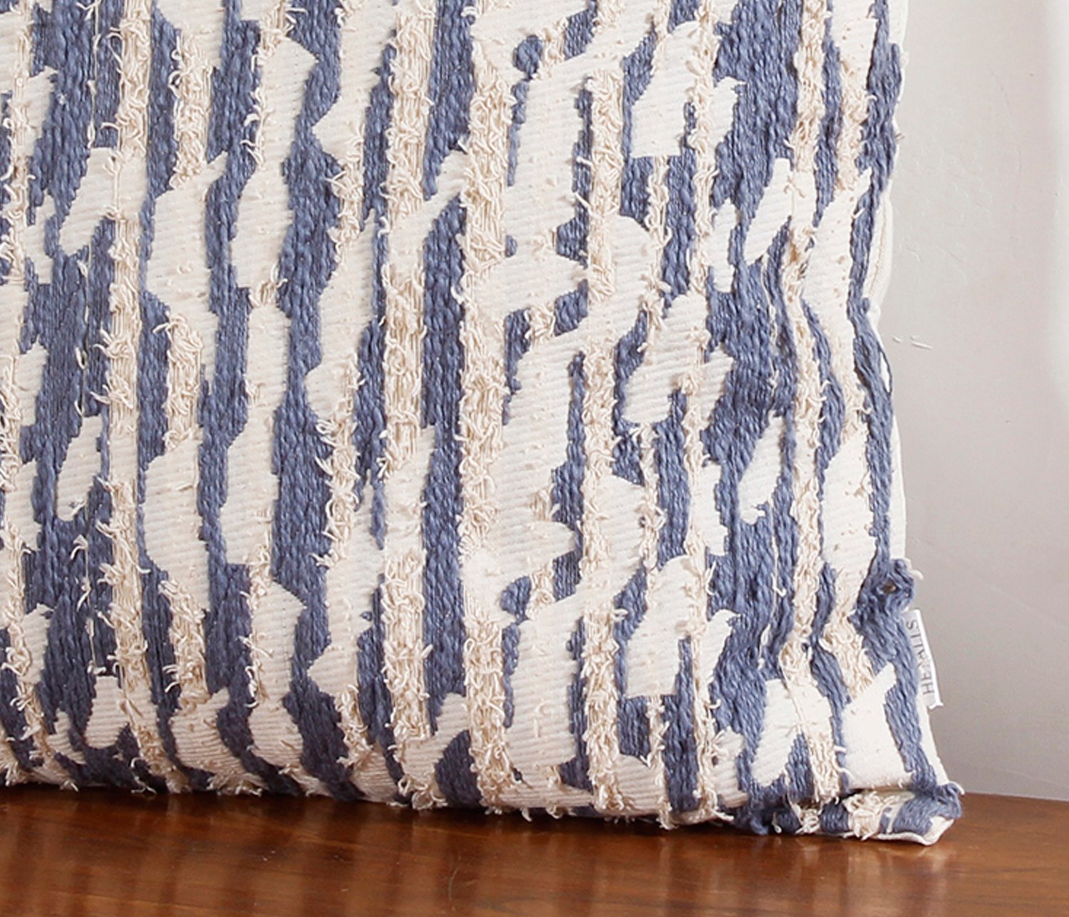 Authentic Indian Handmade Cotton Cushion with Classic Block Print - Image 4