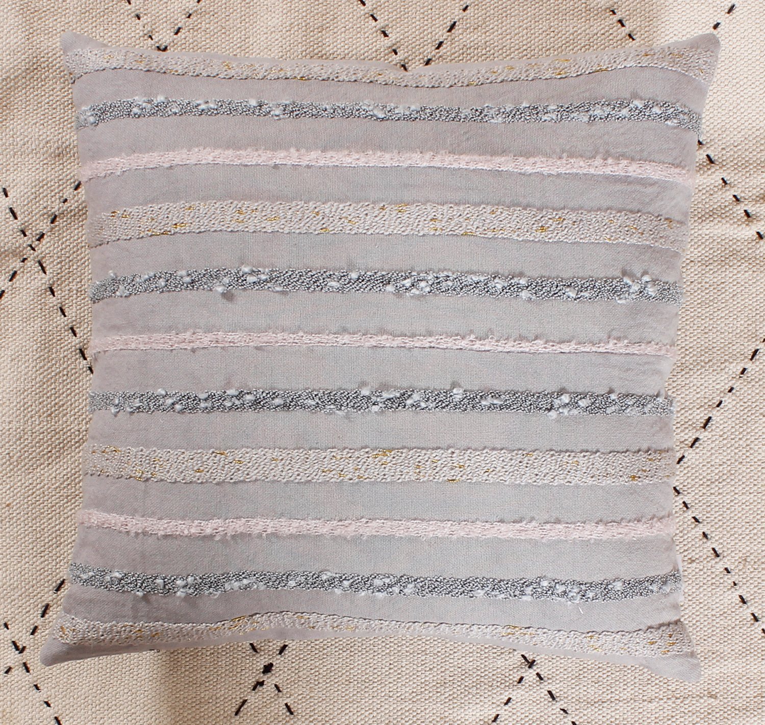 クッションカバー カリーノブロックプリント インド綿 クッションカバー 花柄 小花 アンティーク フラワー ボタニカル エレガント おしゃれ 両面 エスニック アジアン雑貨 - Image 4