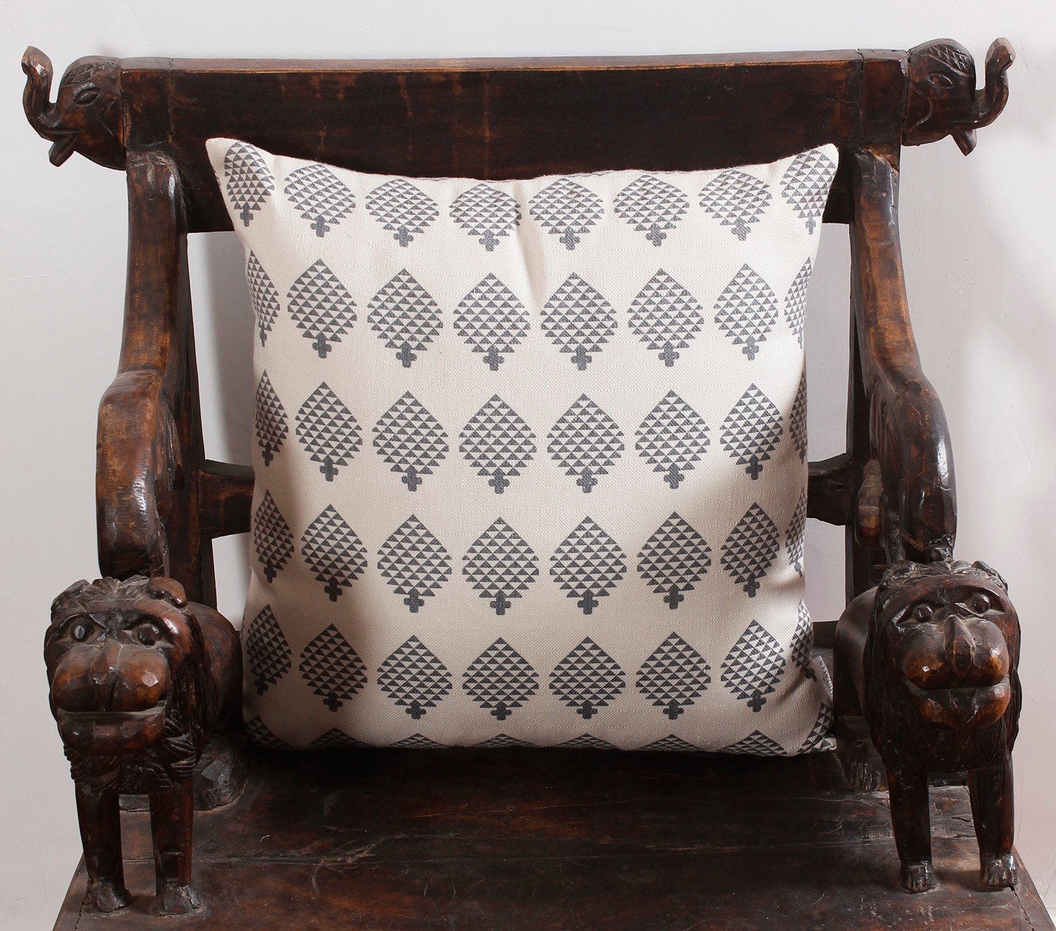Traditional Artisan Cotton Cushion with Intricate Handcrafted Detailing - Image 4