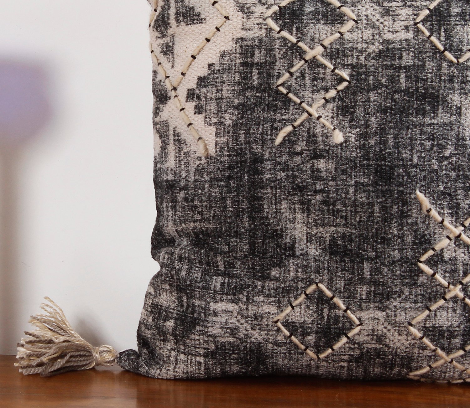 Luxury Handmade Cotton Cushion with Traditional Indian Design - Image 5