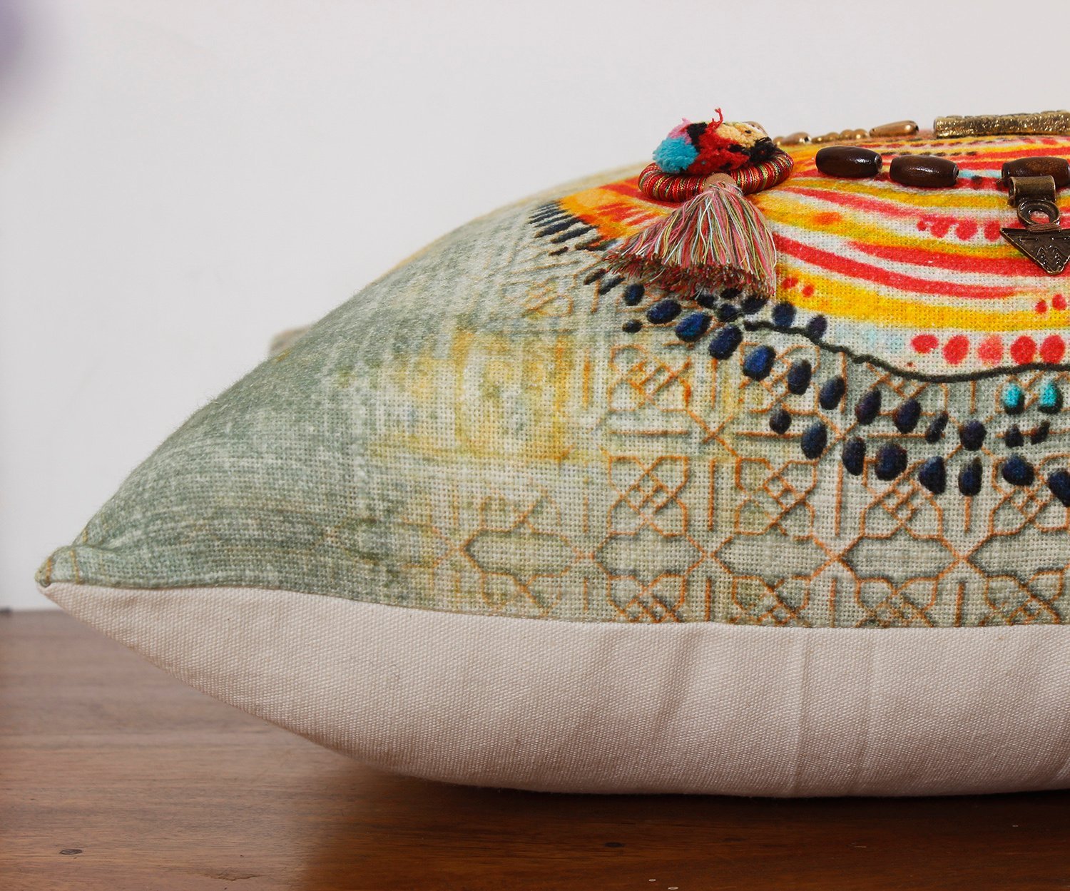 Soft Cotton Handmade Cushion Perfect for Sofa or Bed - Image 5