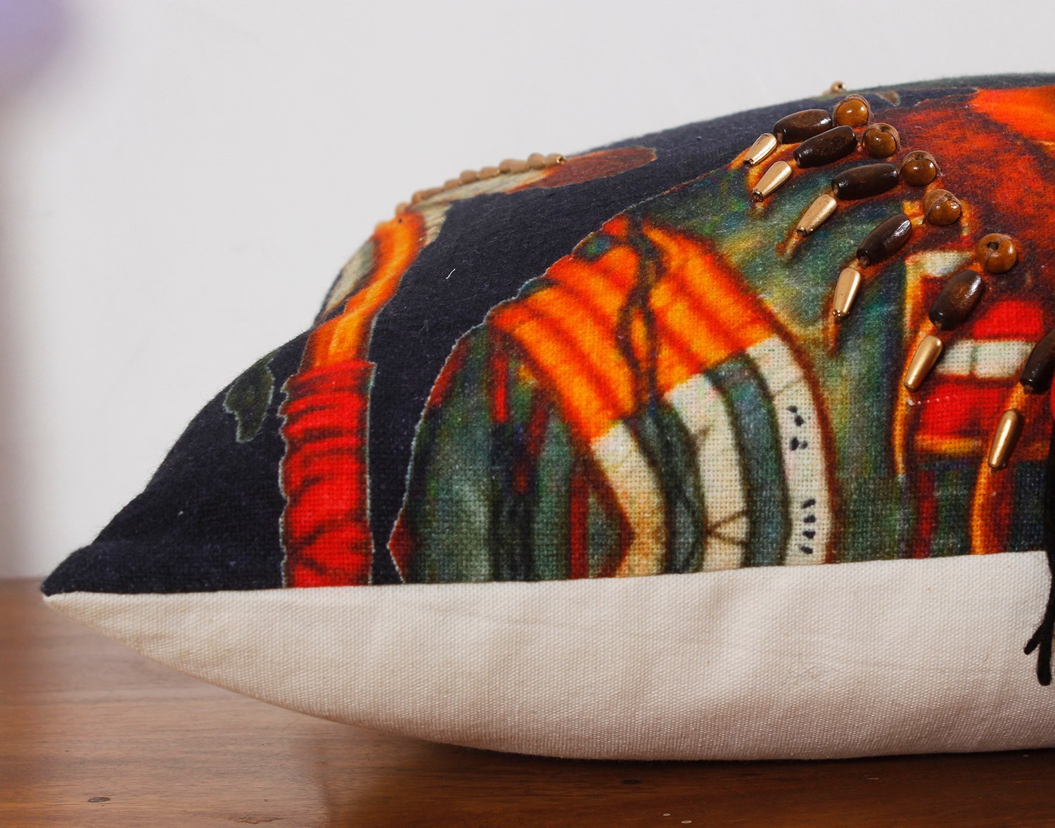 Artisan Block Printed Cotton Cushion for Modern Rustic Interiors - Image 5