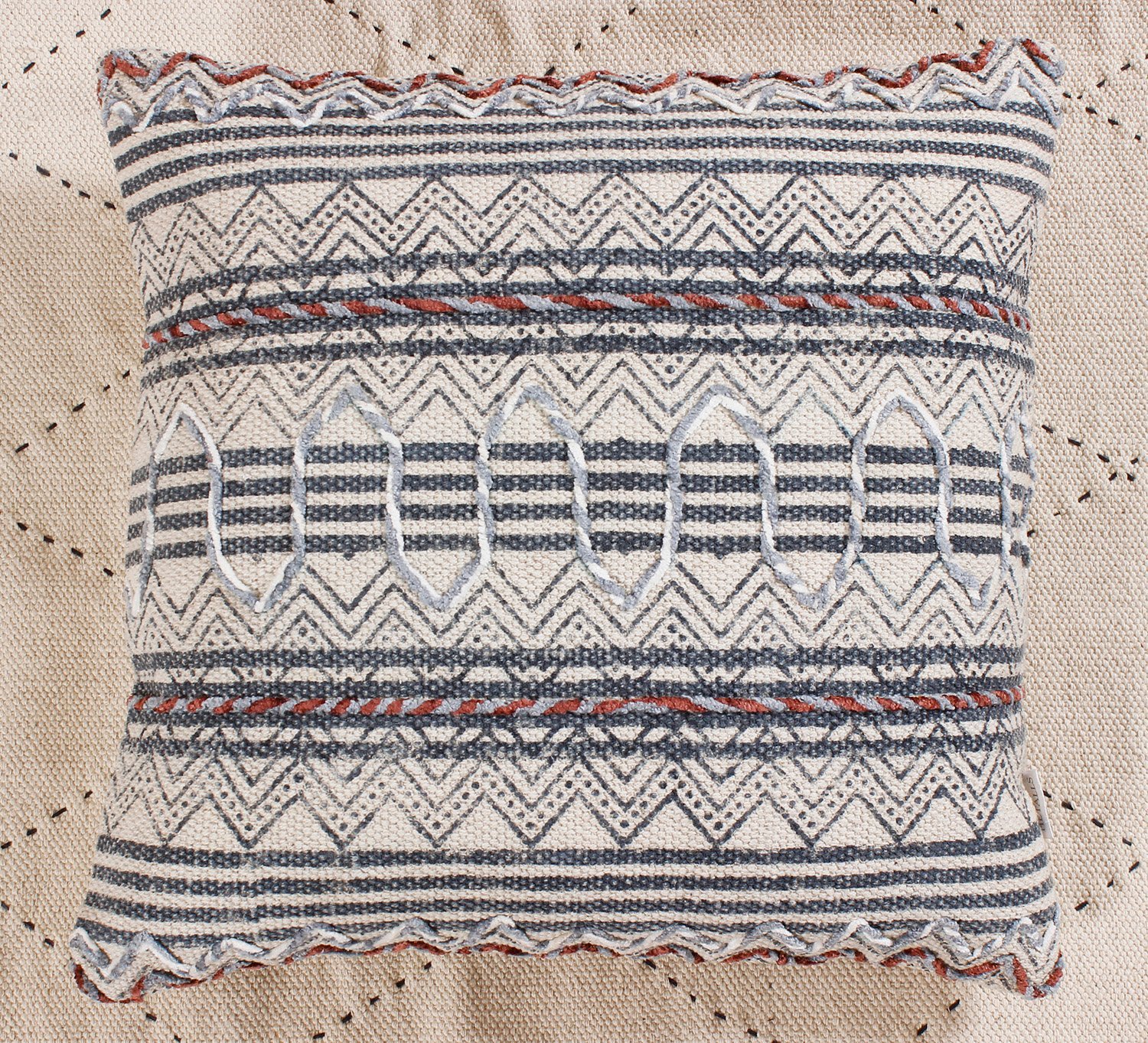 Decorative Handmade Cotton Cushion for Sofa and Bed - Image 5