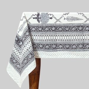 インド 木版染め(ブロックプリント) テーブルクロス アジアン インド更紗 インド綿 ハンドメイド エスニック コットン インド 木版染め(ブロックプリント) テーブルクロス アジアン インド更紗 インド綿 ハンドメイド エスニック コットン