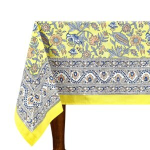 インド 木版染め(ブロックプリント) テーブルクロス アジアン インド更紗 インド綿 ハンドメイド エスニック コットン インド 木版染め(ブロックプリント) テーブルクロス アジアン インド更紗 インド綿 ハンドメイド エスニック コットン