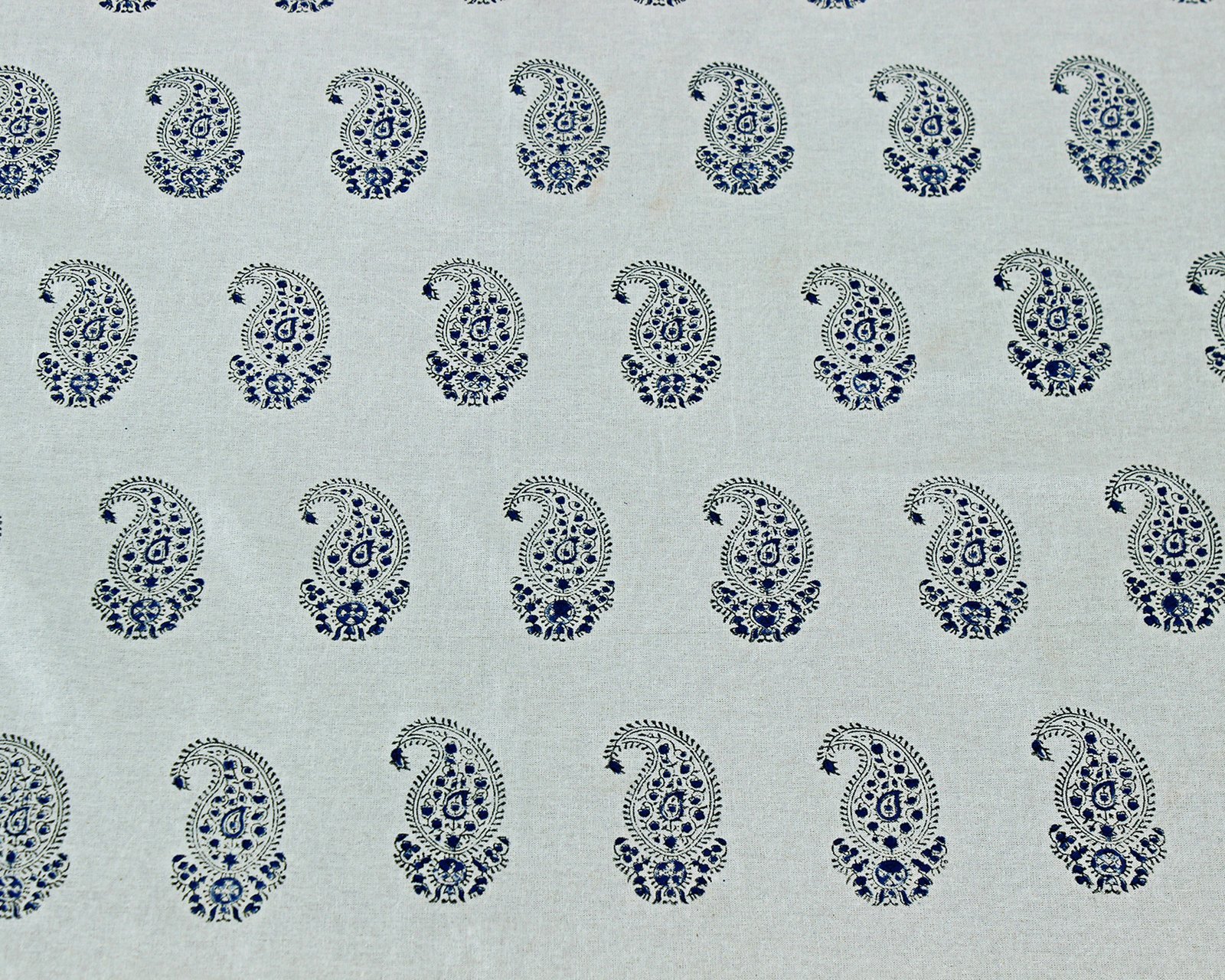 インド 木版染め(ブロックプリント) テーブルクロス アジアン インド更紗 インド綿 ハンドメイド エスニック コットン - Image 3