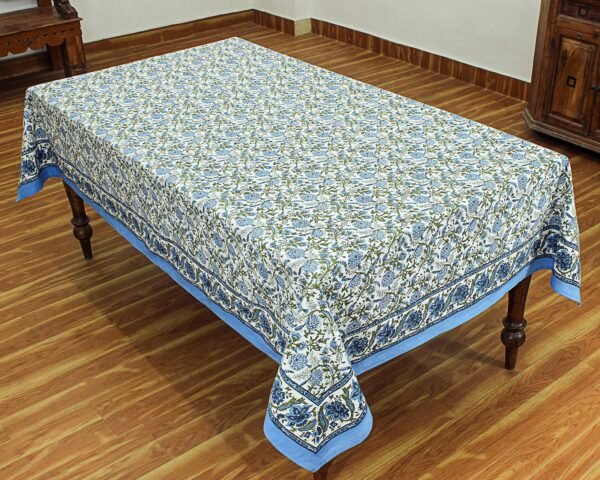 インド 木版染め(ブロックプリント) テーブルクロス アジアン インド更紗 インド綿 ハンドメイド エスニック コットン - Image 3
